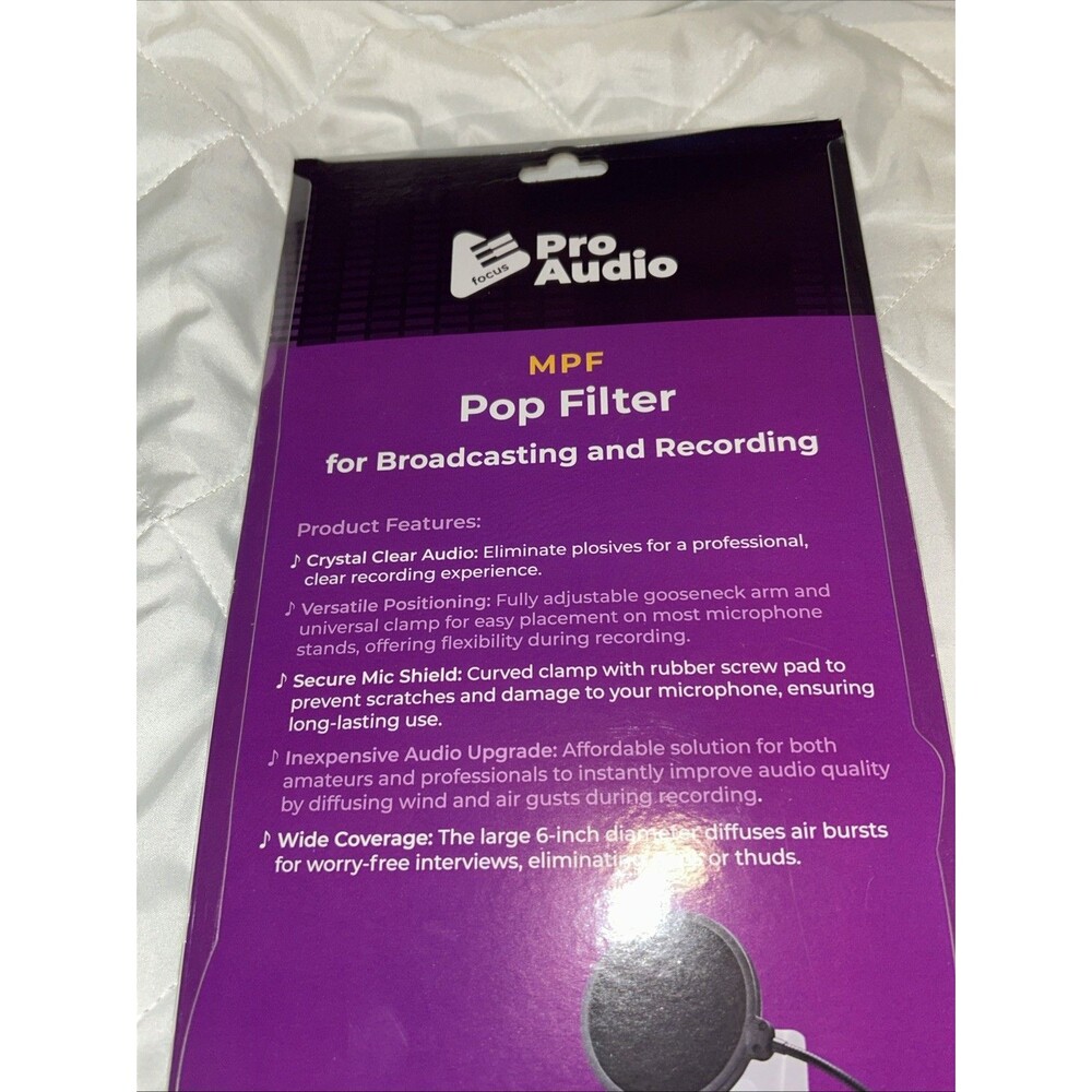 Pro Audio MPF Microphone Pop Filter Mask Shield Studio Recording Broadcasting - Picture 4 of 6